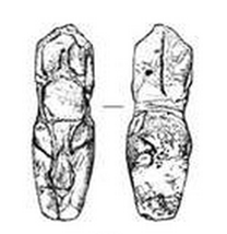 Figures 4 and 5. ‘The Hermaphrodite’ statuette, as describe by White and Bisson 1998) and the excavation in the South area at the site of Catalhoyuk (Source from flikr: Catalhoyuk). Both works in archaeology demonstrating more elaborate ideas of gender: the statuette becoming a part of Green’s argument that the creators of Prehistoric European figural iconography adopted a deliberate duality of gender representation, including hermaphrodism (Green 1997, and Hodder’s excavations at Catalhoyuk explored ways in which to express different perspectives and multi-vocality (Wolle and Tringham 2000, Nelson 2006).